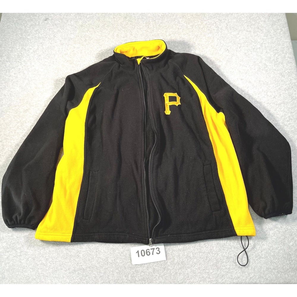 Pittsburgh Pirates Jacket Mens XL Black Yellow Genuine Merchandise MLB Baseball